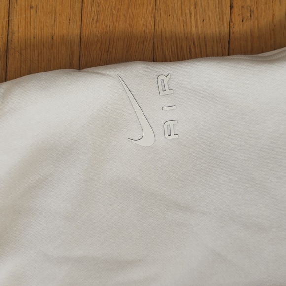 Nike Air Kids Standard Fit Taper Leg Regular Length Fleece White Jogger Size M - Picture 3 of 11